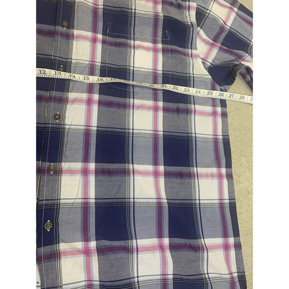Walnut Creek Shirt Adult 2XL Collared Button Up Plaid Short Sleeve Mens Shirt - Picture 7 of 9